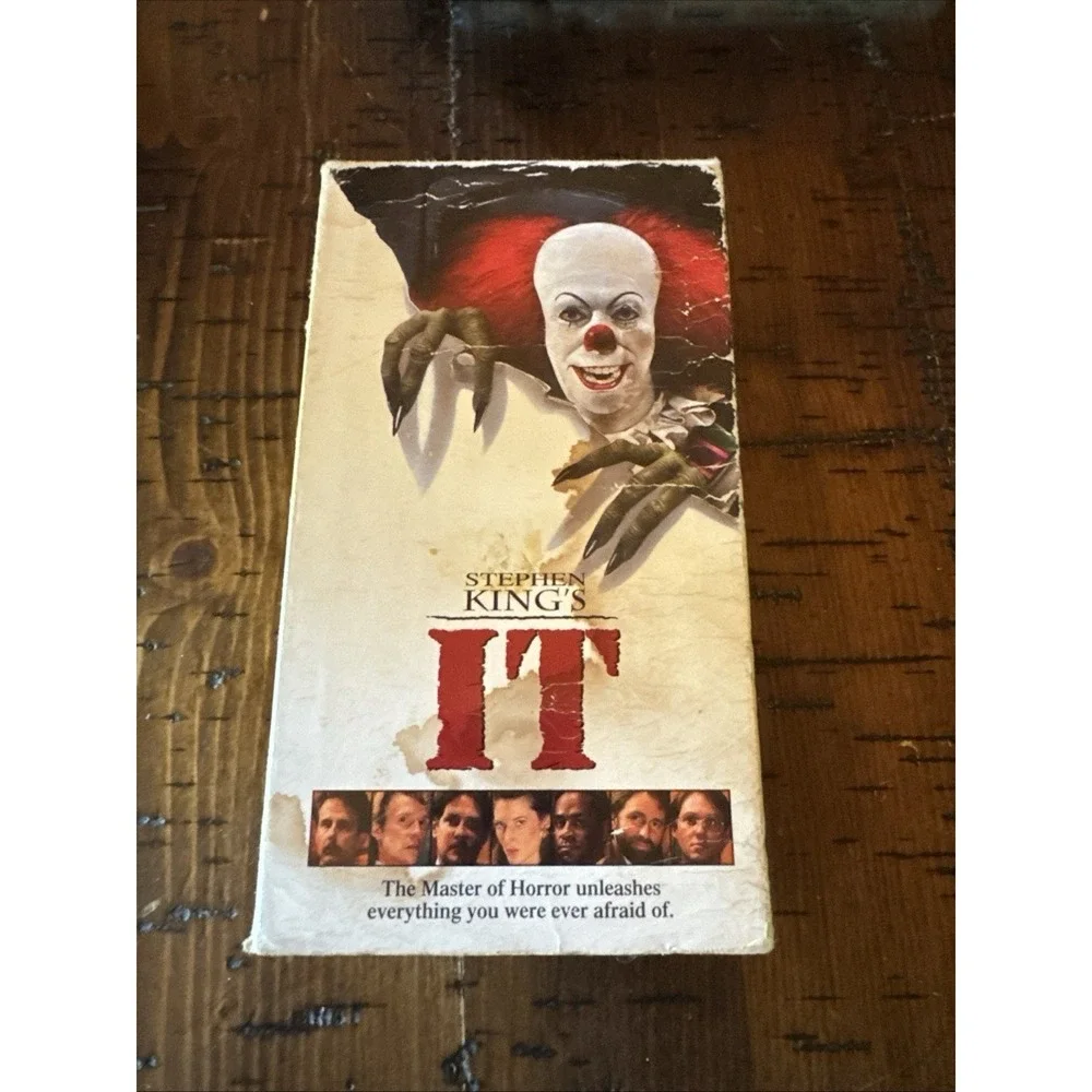 It (VHS, 1995, 2-Tape Set) Stephen King Rare 90s Horror TV Movie Cult Pennywise